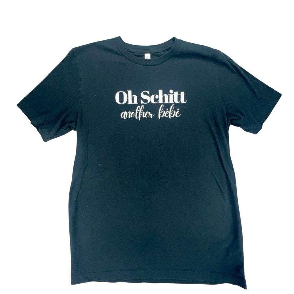 Oh Schitt Another Bébé T-Shirt Black Funny Pregnancy Bella Canvas Graphic large‎